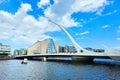 Samuel Beckett Bridge over the River Liffey, Dublin, Ireland Royalty Free Stock Photo