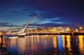 Samuel Beckett Bridge and the river Liffey