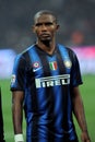 Samuel Eto`o  before the match Royalty Free Stock Photo