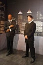 Samuel Jackson and John Travolta wax statues at Hollywood Wax Museum in Pigeon Forge, Tennessee Royalty Free Stock Photo