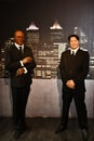 Samuel Jackson and John Travolta wax statues at Hollywood Wax Museum in Pigeon Forge, Tennessee Royalty Free Stock Photo