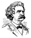 Samuel Langhorne Clemens vintage illustration Royalty Free Stock Photo