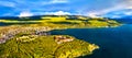 Samuels Fortress and Plaosnik at Ohrid in North Macedonia Royalty Free Stock Photo