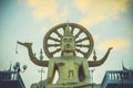 Samui big buddha gold statue on sky background in Royalty Free Stock Photo