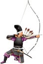 Samurai Archer, Japan Warrior Bushi with the bow