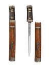 Samurai dagger in scabbard and out old antique