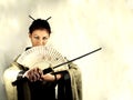 Samurai girl Royalty Free Stock Photo