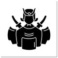 Samurai glyph icon