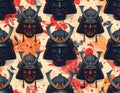 Samurai Helmet Pattern Royalty Free Stock Photo