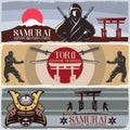 Samurai Horizontal Banners Set