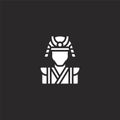 samurai icon. Filled samurai icon for website design and mobile, app development. samurai icon from filled stereotypes collection