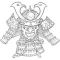 Samurai Japan Mask Royalty Free Stock Photo