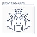 Samurai line icon