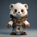 Samurai Panda: A Charming Forestpunk Character In Zbrush Style Royalty Free Stock Photo