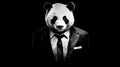 Detective Panda: A Stylish And Sophisticated Portrait In Film Noir Style