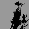 Samurai silhouette