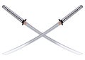 Samurai swords. Vector illustration. Royalty Free Stock Photo