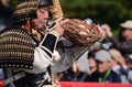 Samurai trumpeter at Jidai Matsuri parade, Japan.