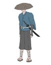 Samurai warrior illustration Royalty Free Stock Photo