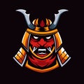 Samurai warrior mascot logo design vector Royalty Free Stock Photo