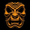Samurai warrior mask Royalty Free Stock Photo