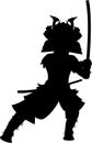 Samurai Warrior Silhouette Royalty Free Stock Photo