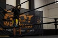 Samuray del sol, Kalisto has a wrestling seminar Royalty Free Stock Photo
