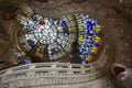 Ceiling decoration of the hall within three-headed elephant building at Erawan Museum in Samut Prakan, Thailand. Royalty Free Stock Photo