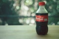 Samut Prakan, Thailand - August 16, 2020 : Coca-Cola plastic bottle size mini Royalty Free Stock Photo