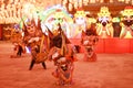 Five warlord gods dance on Chinese New Year\'s Day.