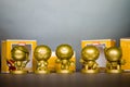 Samut Prakan, Thailand - March 15, 2023 : Miniso Marvel Collection Golden figure now from MINISO Thailand