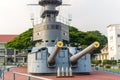 Super structure and gun turret of 80 years old HTMS Thonburi