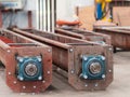 Ball bearings on screw conveyors Royalty Free Stock Photo