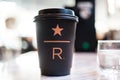 Samut Prakan, Thailand - May 19, 2023 : Starbucks Reserve hot coffee