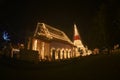 Night time of the most important place of worship When Phra Samut Chedi.