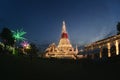 Twilight time of the most important place of worship at Phra Samut Chedi.