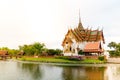 SAMUT PRAKAN, THAILAND, Sep 2017: The ancient city Phra Thinang Dusit Maha Prasat