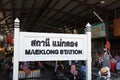 Samut Songkhram, Thailand, APRIL 22, 2018: View train station a