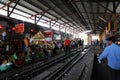 Samut Songkhram, Thailand, APRIL 22, 2018: View train station a