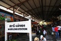 Samut Songkhram, Thailand, APRIL 22, 2018: View train station a