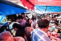 Samut Songkhram, Thailand: Railway Market Royalty Free Stock Photo
