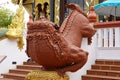 Samutsakorn Thailand - 20 FEB 2022; Mythological animals in Wat Tha Mai temple at Samutsakorn province, Thailand Royalty Free Stock Photo