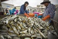 Samutsakorn thailand - september8,2018 : unidentified worker col