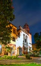 San Agustin Temple in Guadalajara, Mexico at night Royalty Free Stock Photo