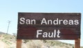 San Andreas Fault Sign Royalty Free Stock Photo