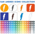 San Andres icons collection.