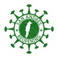 San Andres Reopening Stamp.