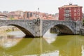 San Anton bridge and Nervion river in Bilbao Royalty Free Stock Photo