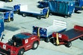 San Antonio airport - luggage carts on the ramp