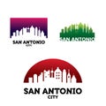 San Antonio City Skyline Logo Vector Template